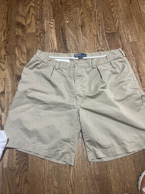 Vintage Polo Ralph Tyler Andrew Chino Shorts Pleated 90s Mens 38